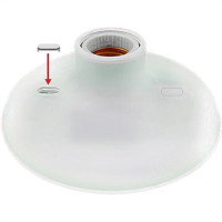 Plafon Economico Radial C/Soquete Porc Branco