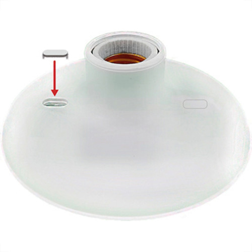 Plafon Economico Radial C/Soquete Porc Branco