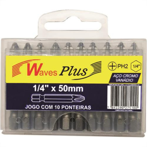 Jogo Ponteira Waves Phil 1/4X50Mm 10P