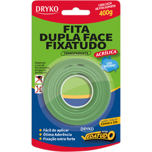 Fita Dupla-Face Dryko F.Tudo Trans 12X2M