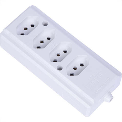Tomada Barra Intern.Quadrupla 2Polos+T 20A Branco