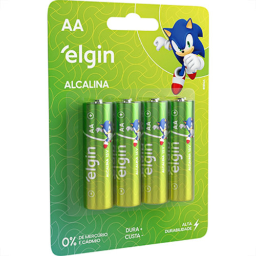 Pilha Alcalina Elgin Peq.Aa2 C/4 - Kit C/10 CA