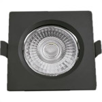 Spot Emb.06W Led 3000K Quadr Blumenau Preto