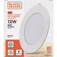 Luminaria Led Embutir Redonda 12W 6500K 17Cm B_D Eco