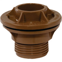 Adaptador  C/Flange Pvc Socel E 1.1/2 Marrom - Kit C/2 Unidades