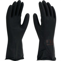 Luva Imbat Latex Forrada Preto 10-Gg - Kit C/12 Unidades