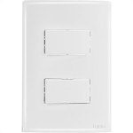 Conjunto Radial Ouro Branco 2 interruptores Paral 1809036