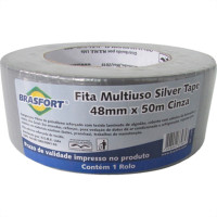 Fita Silver Tape Brasfort Cinza 48Mmx50M