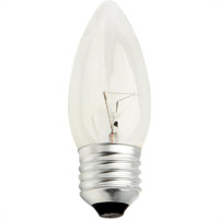 Lampada Vela Lisa Clara E27 40X127 Brasfort - Kit C/10 Unidades