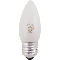 Lampada Vela Lisa Leitosa E27 40X127 Brasfort - Kit C/10 Unidades
