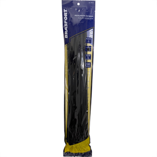 Abracadeira Nylon Brasfort 4,8X500 Preto C/100