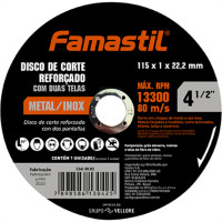 Disco Sped/Inox Famastil 4.1/2X7/8X1,0 - Kit C/10 Unidades