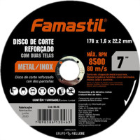 Disco Sped/Inox Famastil 7X7/8X1,6 - Kit C/10 Unidades