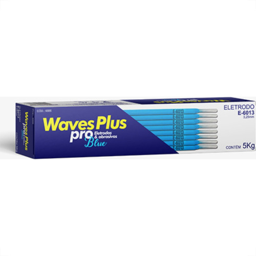 Eletrodo Waves 6013 3,25Mm Caixa Kg Azul - Kit C/5 KG Eletrodo Waves 6013 3,25Mm Caixa Kg Azul - Kit C/5 KG