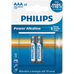 Pilha Alcalina Philips Palito Aaa2 C/2