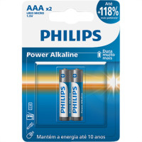 Pilha Alcalina Philips Palito Aaa2 C/2