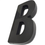 Letra 3D Deplasti Pvc 13Cm Preto