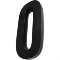Numero 3D Pvc Deplasti 0 Preto 13Cm