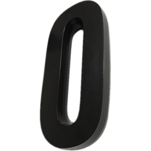 Numero 3D Pvc Deplasti 0 Preto 13Cm
