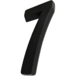 Numero 3D Pvc Deplasti 7 Preto 13Cm