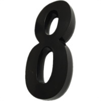 Numero 3D Pvc Deplasti 8 Preto 13Cm