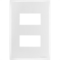 Espelho Placa Radial Mod.Ouro Branco 4X2 2Mod Dis 9004