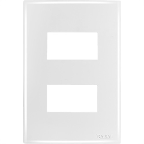 Espelho Placa Radial Mod.Ouro Branco 4X2 2Mod Dis 9004