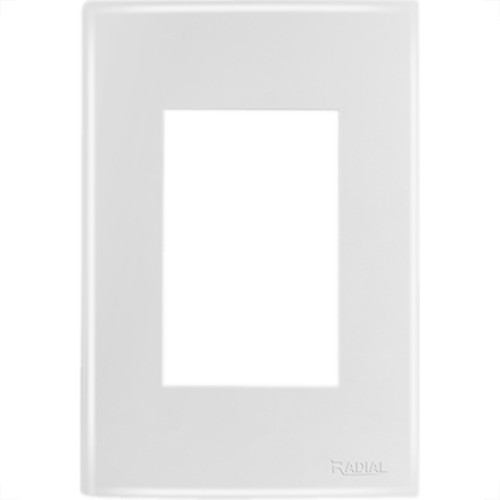 Espelho Placa Radial Mod.Ouro Branco 4X2 3Mod 1709001