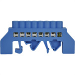 Barram Jng Neutro 12 Termimal Azul 15704 - Kit C/5 Unidades
