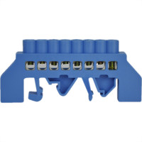 Barram Jng Neutro 12 Termimal Azul 15704 - Kit C/5 Unidades