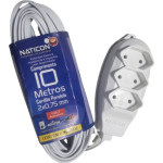 Extensao Naticon Pl 0,75 10Mt Branco Extensao Naticon Pl 0,75 10Mt Branco
