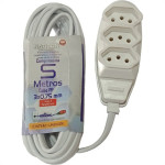 Extensao Naticon Pp 0,75 05Mt 2P+T10A Branco Extensao Naticon Pp 0,75 05Mt 2P+T10A Branco