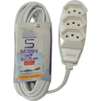 Extensao Naticon Pp 0,75 05Mt 2P+T10A Branco