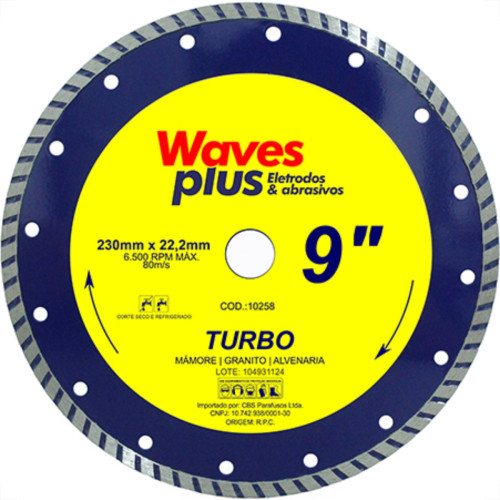 Disco Diam Waves Turbo 9 X 230Mm Disco Diam Waves Turbo 9 X 230Mm
