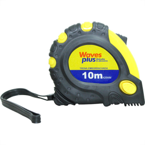 Trena 10Mt Emborrachado 25Mm Amarelo Waves Trena 10Mt Emborrachado 25Mm Amarelo Waves