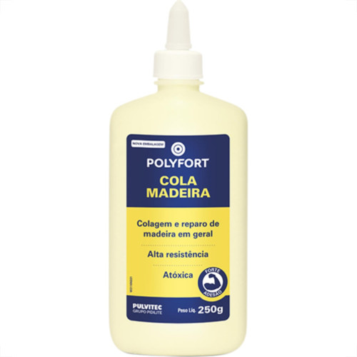 Cola Madeira Pulvitec 250Gr - Kit C/12 Unidades