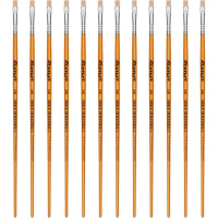 Pincel Para Artesanato Roma Ponta Chata 06 615 06 - Kit C/12 