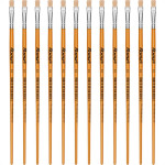 Pincel Para Artesanato Roma Ponta Chata 10 615 10 - Kit C/12 