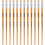 Pincel Para Artesanato Roma Ponta Chata 12 615 12 - Kit C/12 