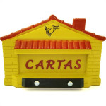 Caixa Carta Power Plastica Gradil ''Casinha''Amarela 23-1-Am