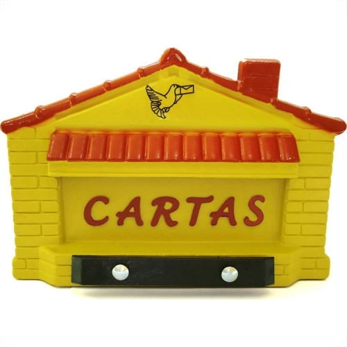 Caixa Carta Power Plastica Gradil ''Casinha''Amarela 23-1-Am