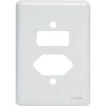 Placa Perlex Branca 4X2 (1 Saida+1Tomada) 23Pl2It