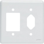 Placa Perlex Branca 4X4 (3 Saida+Tomada) 23Pl3/1T