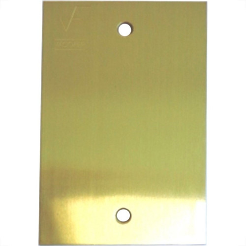 Placa Piso Latao 4X2 Cega Pl4200