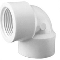 Cotovelo Branco Amanco Rosca/Rosca 90X1'' - Kit C/24