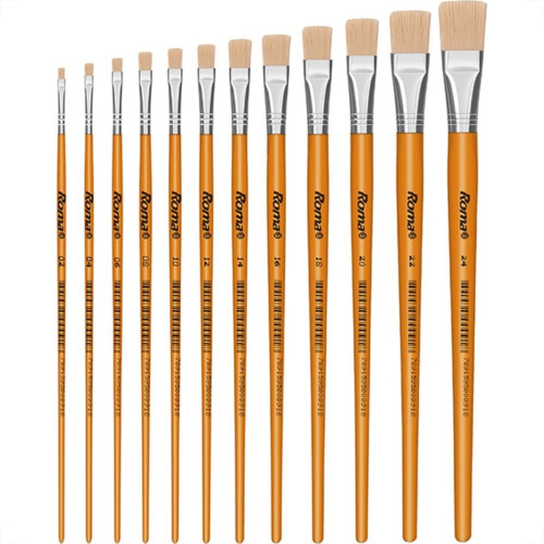 Pincel Para Artesanato Roma Ponta Chata 20 615 20 - Kit C/12 