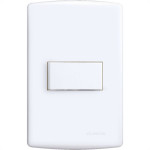 Conjunto Siena 4X2 Branco Com Placa (1Paralelo Horizontal) 6512