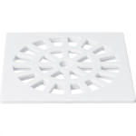 Grelha Plastica Herc Quadrada Branca 10X10 289 - Kit C/6 