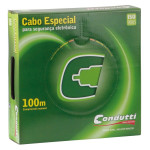 Fio Cabo Manga 3 Vias Camera Sem Audio Branco 100M  Fio Cabo Manga 3 Vias Camera Sem Audio Branco 100M