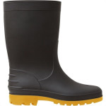 Bota Galocha Calformax Preta Solado Amarelo (Cano Medio)37/38 Cmp509 S/F